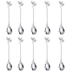 Ansaw Elegant Silver Leaf Coffee Spoons 10-PIECE, 4.7" Inch,. Fixed Price $12.84.