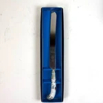Sheffield House Of Prill HPR9 Aqua Gold Scrolls 12" Bread/cake Knife Server. Fixed Price $21.95.