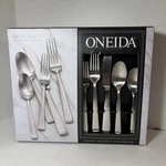 Oneida Satin Lewin 65 Piece Fine Flatware Set, Service For 12. Fixed Price $205.00.