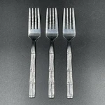 Reed And Barton Rebacraft Regal Bamboo Salad Fork Stainless Flatware Lot Of 3. Fixed Price $17.25.