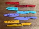 Cuisinart Kitchen Chef Knife Ceramic Coated COLORFUL4 Pc Set W/blade Guards. Fixed Price $29.96.