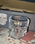 Kikkerland Skull Shot Glasses Set Of Four 1OZ/30ML Clear Boxes Available. Fixed Price $35.00.