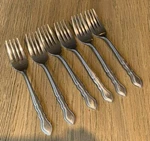 6 Individual Salad Fork National Stainless Middlebury Beaded Edge Japan. Fixed Price $48.99.