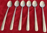 Utica Walco Stainless Dominion 6 Ice Teaspoons 8" Taiwan Lightweight. Fixed Price $15.00.