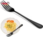Black Dinner Forks Set, 8-PIECE Inches Food-grade Stainless Steel Silverware. Fixed Price $11.43.