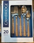 Cambridge Esben Beachwood 20PC Stainless Steel Flatware Set Service For 4. Fixed Price $55.00.