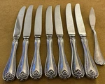 (8) Dinner Knives + Serving Vintage National Stainless Flatware NST54 Japan. Fixed Price $53.75.