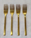 Crofton Chef's Collection Gold Flatware 4 Salad Forks. Fixed Price $17.99.