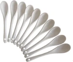 White Ceramic Coffee Spoon, 5 Inch Small Spoons For Ice-cream Appet. Fixed Price $10.99.