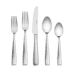 Hudson Essentials 40-PIECE Hammered 18/10 Stainless Steel Silverware Cutlery .... Fixed Price $150.33.