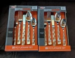 Master Cuisine 40 Piece Forged Flatware Set Textured Handle Stainless Steel New. Fixed Price $49.00.