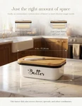 Aisbugur Metal Butter Dish With Lid & Stainless Steel Knife White. Fixed Price $18.89.