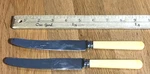 Pair Of Antique Firth & Brearley Sheffield England Astor Dinner Knives. Fixed Price $10.00.