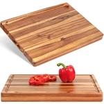 Acacia Cutting Board (17X13X1.5IN) And Wooden 17"L 13"W, Natural. Fixed Price $51.46.