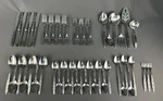 54 Pc Continental Silver CSS35 Textured Scrolls Stainless Flatware Set Japan. Fixed Price $154.99.