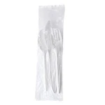 Boardwalk Cutlery Kit, Mediumweight, Fork/knife/spoon, Plastic, White, 250/CT. Fixed Price $32.67.