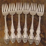 Oneida Baroque Rose Set Of 6 Salad Forks 1881 Rogers Silverplate Flatware Lot C. Fixed Price $22.49.