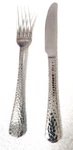 Godinger Salem Hammered Stainless Flatware 1 Dinner Fork Knife. Fixed Price $16.99.