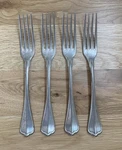 Set Of 4 Dinner Forks Fortessa San Marco Antiqued Flatware 18/10 Stainless Steel. Fixed Price $26.00.