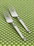 Cosmos CSM27 Stainless Salad Forks Black Accent Mcm Japan Flatware B62G. Fixed Price $14.95.
