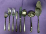 Sohnaco Stainless Flatware 8 Pieces Gravy Cheese Fork Knife Spoon. Fixed Price $20.00.