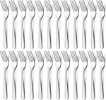 24 Pieces Dinner Forks Set, 8.2-INCH Stainless Steel Silverware, Flatwa.... Fixed Price $21.95.