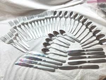 Oneida Stainless Steel Flatware - Silverware 43 Piece Lot Spoon Fork Knife Set. Fixed Price $59.99.