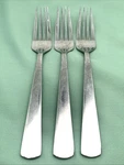 3 Dinner Forks 7-7/8" Oneida Aptitude AA-15 Plain Rounded Tip Stainless Flatware. Fixed Price $19.95.