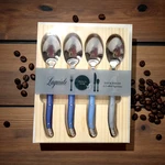 Laguiole French Home Coffee Shades Blue Stainless Steel Set X 4. Fixed Price $37.80.