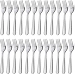 Unokit 24-PIECE Stainless Steel Dinner Forks Silverware 7.1 Inch. Fixed Price $20.01.