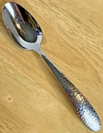 Oneida Spoon Glossy Hammered Stainless Flatware 7" Dinnerware 54-212. Fixed Price $7.19.