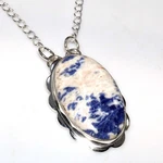925 Silver Plated Fine Finish Sodalite Necklace 19" Limited Edition Design Mj. Fixed Price $5.99.