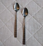 Stylecraft Iced Tea Spoons Stainless Japan SYF7 Greek Key Pattern Lot Of 2. Fixed Price $8.99.