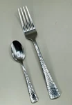 Pair Of Kitchinox Perles Flatware Fork & Spoon Set 18/0 Stainless Steel. Fixed Price $6.75.