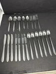 Oneida Stainless Flatware 21 Pieces Soup Spoons Knives Forks Etc. Fixed Price $24.99.