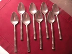 Set Of 8 Teaspoons Lifetime Cutlery Ic LCU13 Bamboo Stainless Steel Japan 6 1/4". Fixed Price $40.59.