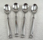 ARN3 Soup Spoon Lot Of 4 Artisanware Glossy Stainless China. Fixed Price $17.76.