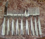 The Main Course Stainless Flatware MNF13 Dinner Forks Salad Spoon Knife. Fixed Price $27.00.