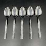 Reed And Barton Rebacraft Regal Bamboo Soup Spoon Stainless Flatware Lot Of 5. Fixed Price $35.00.