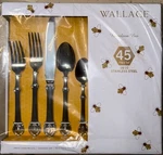 Wallace Napoleon Bee 18/10 Stainless Steel 45 Piece Flatware Set Service For. Fixed Price $159.98.
