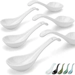 Artena Bright White 6.75 Inch Asian Soup Spoons Set Of 6, Ultra-fine Porcelai.... Fixed Price $23.98.