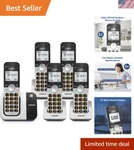 Cordless 5-HANDSET Phone With Caller Id & Big Buttons Easy Home Communication. Fixed Price $189.99.