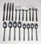 Hampton Silversmiths Pattern HSV171 Flatware - Heel & Tip Bands 19 Piece Lot. Fixed Price $20.00.