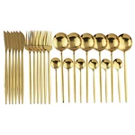 24-PIECE Flatware Set, 18/0 Stainless Steel Knife Fork Teaspoon Silverw.... Fixed Price $44.48.
