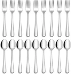 Hiware 24-PIECE Forks And Spoons Silverware Set, Food Grade Stainless. Fixed Price $29.02.