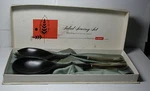 Nos Antique Vintage Lunt Sterling Silver Handle Salad Serving Set Orig. Box. Fixed Price $199.99.