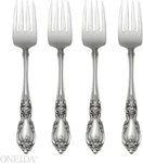 Oneida Louisiana Fine Flatware Salad Forks, Set Of 4, 18/10 Silverware. Fixed Price $50.46.