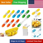 18 Pcs Stainless Steel Corn Cob Holders With Silicone Handles Butter Spreade. Fixed Price $13.84.