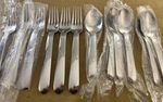 Oneida Usa Stainless Raffia (glossy) (6) Each Dinner Fork & Soup Spoon- New. Fixed Price $48.75.