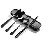 Travel Utensils With Case Quatish Portable Silverware Set For Work Stainless. Fixed Price $11.59.